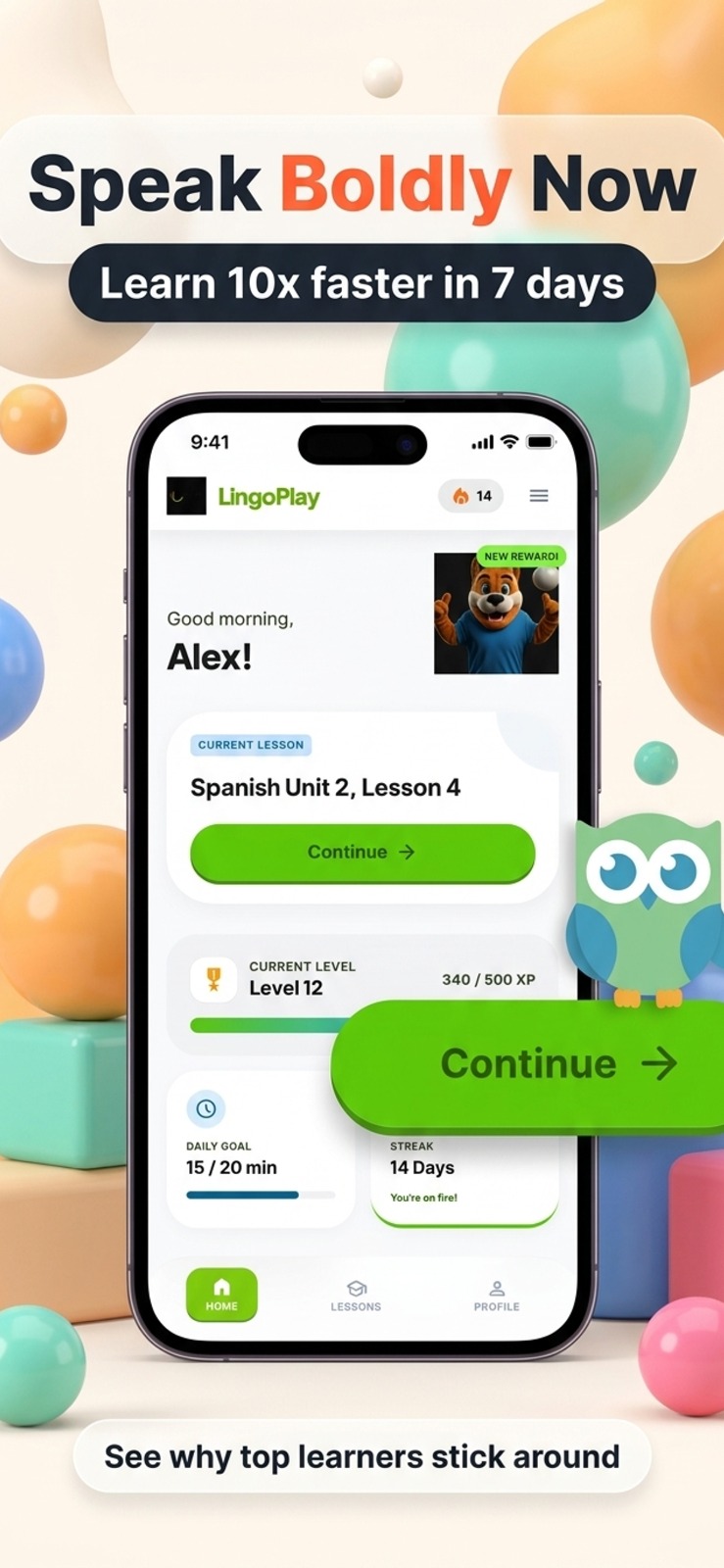 LinguaLearn Mascot screenshot 1